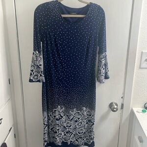 Glamour navy blue and white dress size 10
